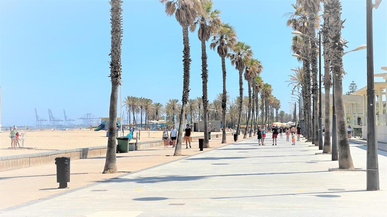 Beach Valencia Luxury A40-35 Apartment With Terrace And Sea Views Екстер'єр фото